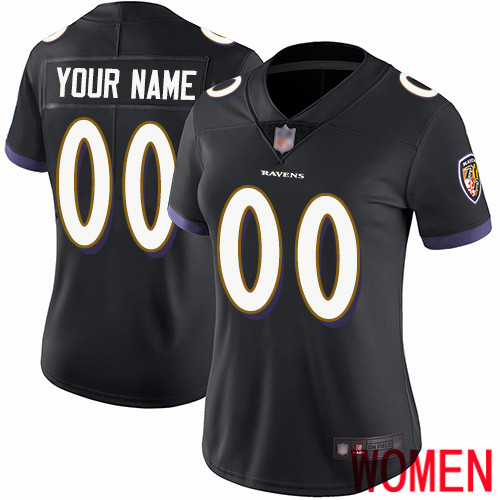 Limited Black Women Alternate Jersey NFL Customized Football Baltimore Ravens Vapor Untouchable